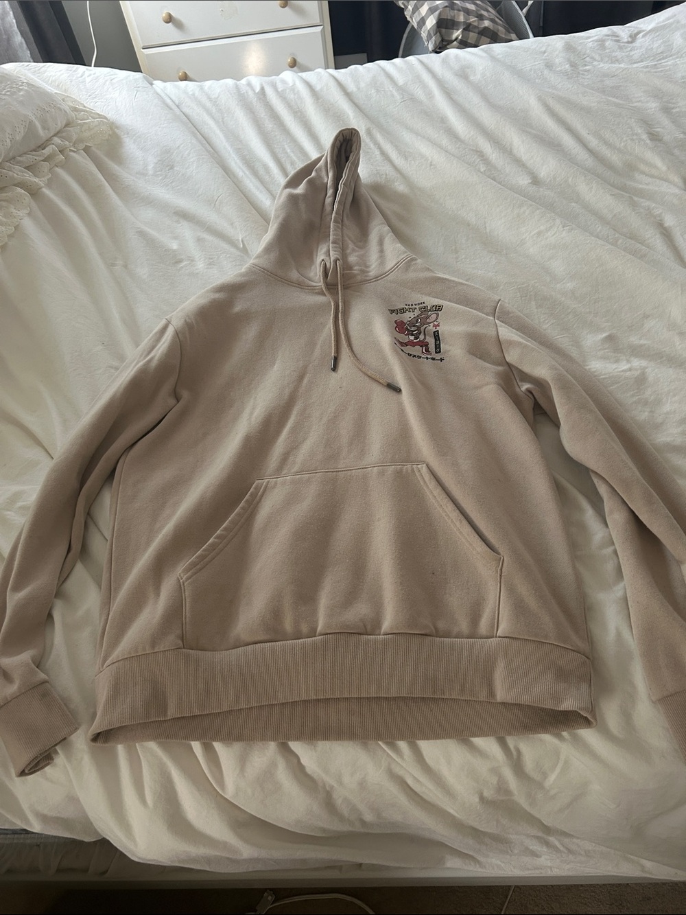 Zoo York Beige Pullover Hoodie with Chest Graphic